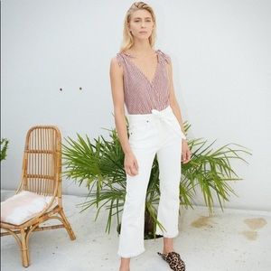 Nanushka Pyramid Jeans in off-white